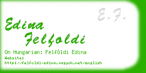 edina felfoldi business card